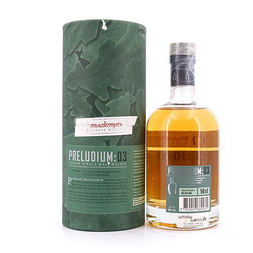 Mackmyra Preludium:03  0,50 Liter/ 52.2% vol Produktbild