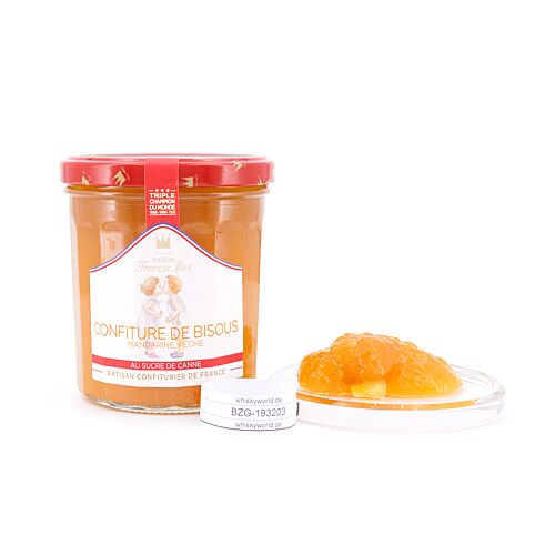 Maison Francis Miot Confiture De Bisous Kuss-Konfitüre aus Klementine & Pfirsich mit Rohrzucker 340 Gramm Produktbild