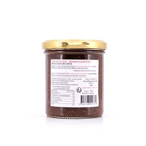 Maison Francis Miot Confiture de Noel Weihnachtliche Mischung mit 2,5% Rum 220 Gramm/ 2.5% vol Produktbild