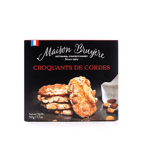 Maison Bruyere Croquants De Cordes Knusprige Kekse mit Mandelstückchen 50 Gramm Produktbild