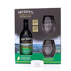 Merrys Irish Cream mit 2 Stück Merrys Gläser Produktbild