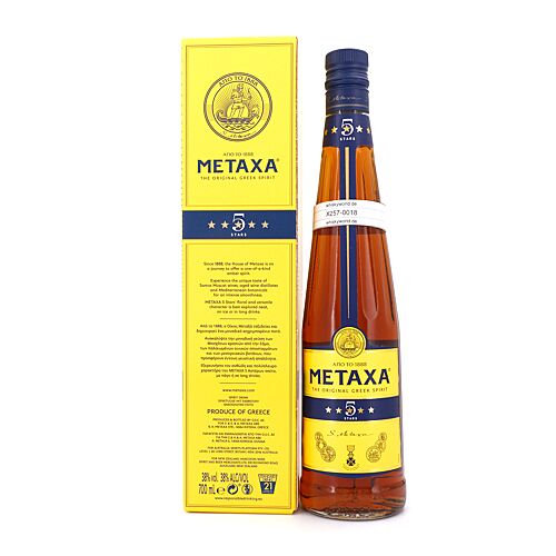 Metaxa 5*  0,70 Liter/ 38.0% vol Produktbild