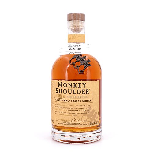 Monkey Shoulder Vatting von Glenfiddich, Balvenie & Kinivie  0,70 Liter/ 40.0% vol Produktbild