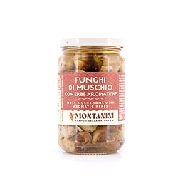 Montanini Funghi di muschio Moospilze mit Würzkräuter in Sonnenblumenöl Produktbild