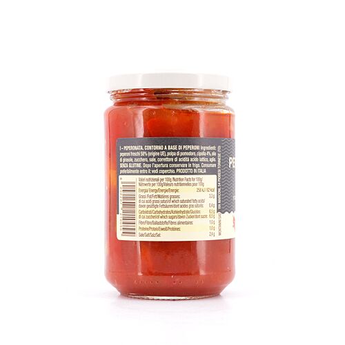 Montanini Peperonata Italian Pepper Dish Soße mit Paprika 280 Gramm Produktbild