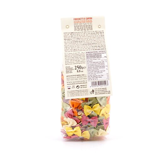 Morelli 6 Aromen Fiocchetti Bunte Nudeln 250 Gramm Produktbild