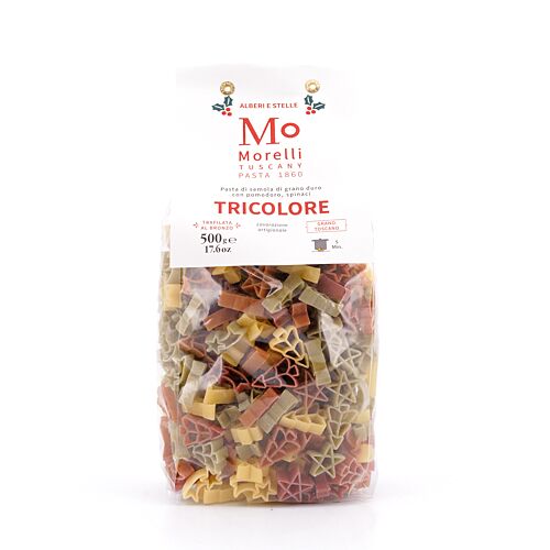 Morelli Tricolore Weihnachtsnudeln 500 Gramm Produktbild