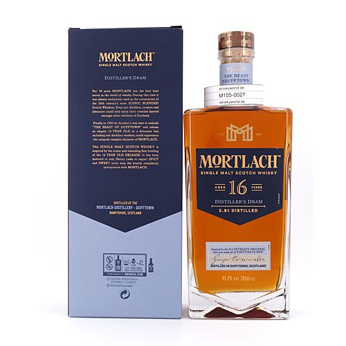 Mortlach 16 Jahre The Wee Witchie  0,70 Liter/ 43.4% vol Produktbild