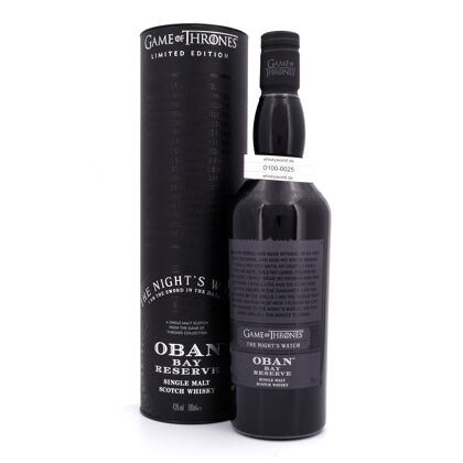 Oban Bay Reserve Game of Thrones House The Night‘s Watch  0,70 Liter/ 43.0% vol