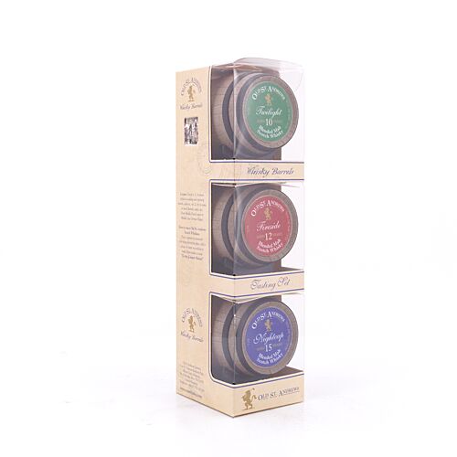 Old St. Andrews Mini-Fass-Set Blended Malt Twilight 10 y.o., Fireside 12 y.o., Nightcap 15 y.o. je 0,05l 0,150 Liter/ 40.0% vol Produktbild