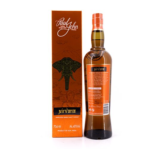 Paul John Nirvana Unpeated  0,70 Liter/ 40.0% vol Produktbild
