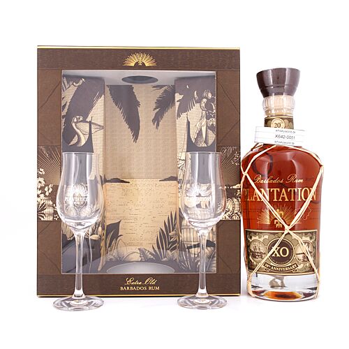 Planteray Barbados Extra Old in Geschenkpackung mit zwei Gläser 0,70 Liter/ 40.0% vol Produktbild