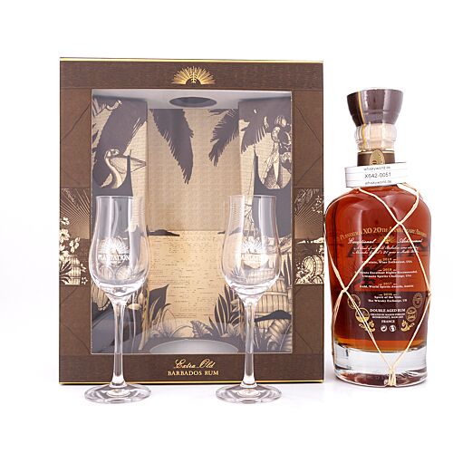 Planteray Barbados Extra Old in Geschenkpackung mit zwei Gläser 0,70 Liter/ 40.0% vol Produktbild