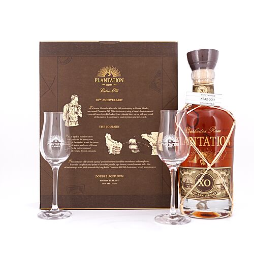 Planteray Barbados Extra Old in Geschenkpackung mit zwei Gläser 0,70 Liter/ 40.0% vol Produktbild