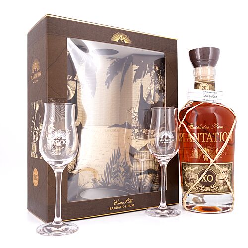 Planteray Barbados Extra Old in Geschenkpackung mit zwei Gläser 0,70 Liter/ 40.0% vol Produktbild