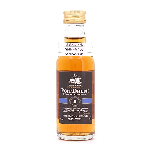 Poit Dhubh 8 Jahre Miniatur Gaelic Whisky 0,050 Liter/ 43.0% vol Produktbild