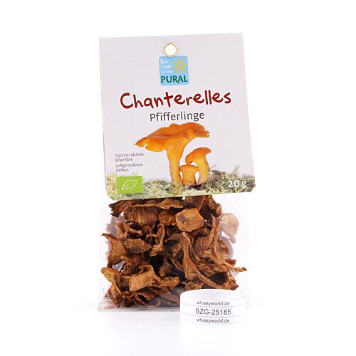 Pural Chanterelles Pfifferlinge Luftgetrocknete Hälften 20 Gramm Produktbild