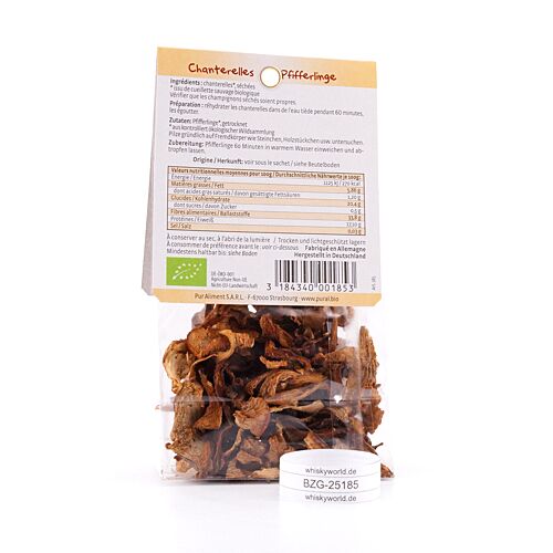 Pural Chanterelles Pfifferlinge Luftgetrocknete Hälften 20 Gramm Produktbild