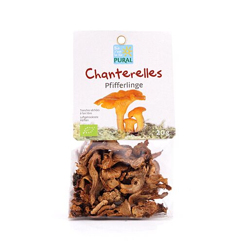 Pural Chanterelles Pfifferlinge Luftgetrocknete Hälften 20 Gramm Produktbild