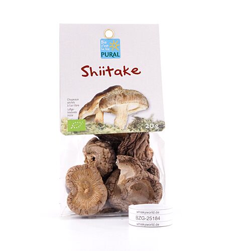 Pural Shiitake luftgetrocknete Hüte 20 Gramm Produktbild