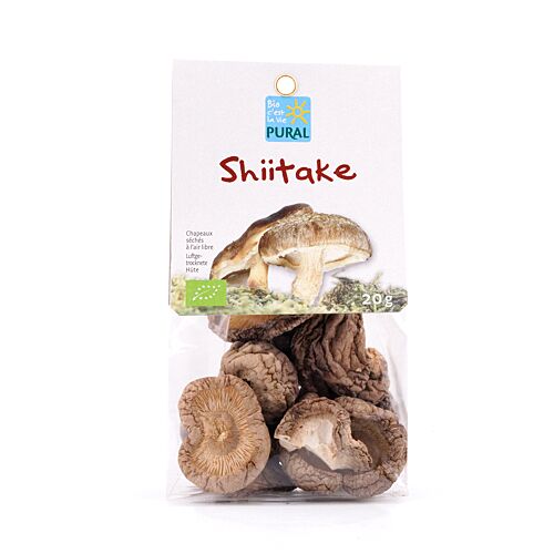 Pural Shiitake luftgetrocknete Hüte 20 Gramm Produktbild