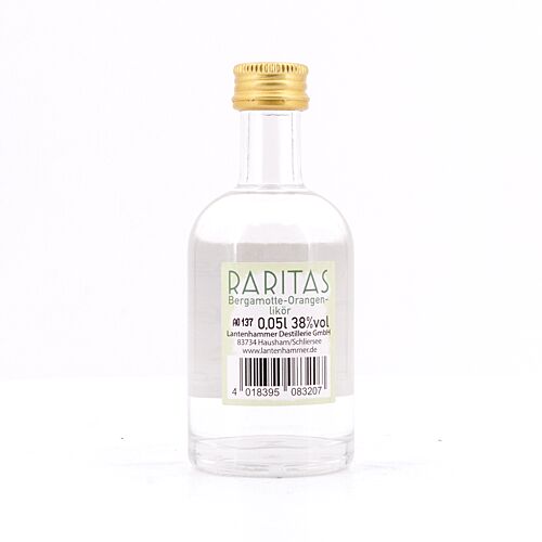 Raritas Bergamotte-Orange Likör Miniatur 0,050 Liter/ 38.0% vol Produktbild