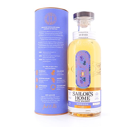 Sailor's Home The Horizon 10 Jahre Barbados Rum Cask Finish Irish Whiskey 0,70 Liter/ 43.0% vol Produktbild