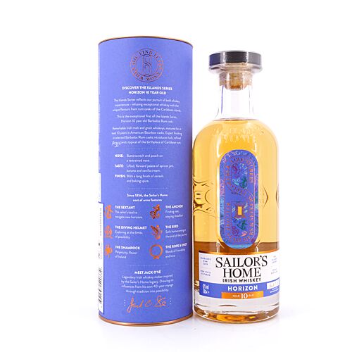 Sailor's Home The Horizon 10 Jahre Barbados Rum Cask Finish Irish Whiskey 0,70 Liter/ 43.0% vol Produktbild