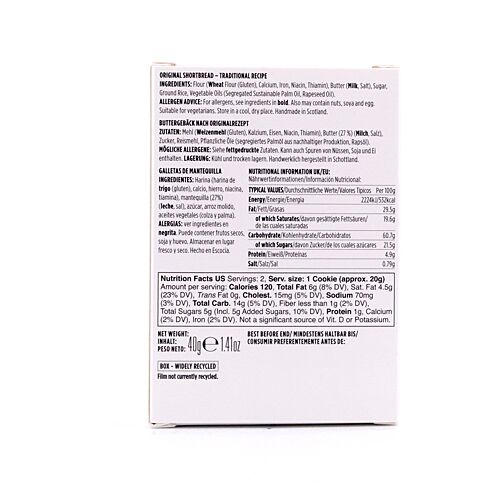 Shortbread House of Edinburgh Two Scottish Shortbread Fingers 40 Gramm Produktbild
