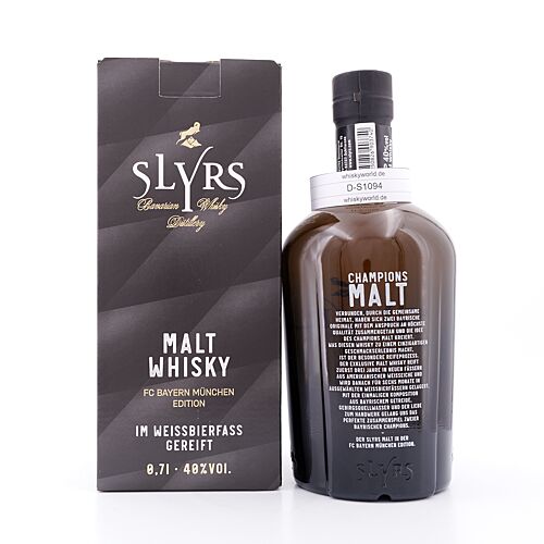 Slyrs Champions Malt FCB Edition  0,70 Liter/ 40.0% vol Produktbild
