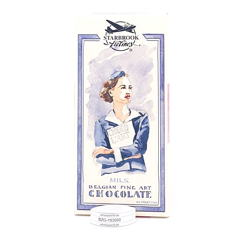 Starbrook Airlines Milchschokolade Belgian Fine Art Chocolate 32,5% 100 Gramm Produktbild