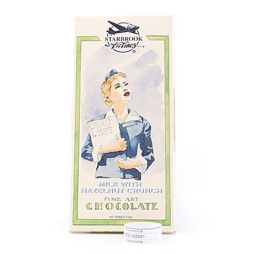 Starbrook Airlines Milchschokolade mit Haselnüssen Belgian Fine Art Chocolate 100 Gramm Produktbild