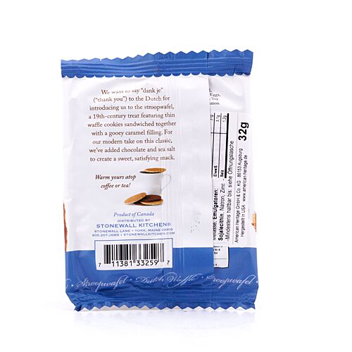 Stonewall Kitchen Cocoa Sea Salt Caramel Waffelkeks mit Kakao,Meersalz & Karamell 32 Gramm Produktbild