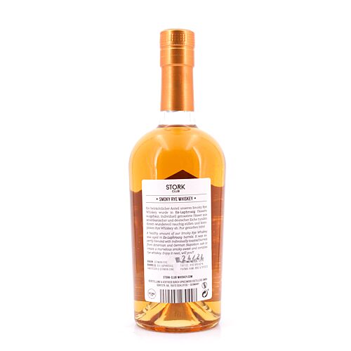STORK CLUB Spreewood Distillers Smoky Rye Whiskey  0,50 Liter/ 50.0% vol Produktbild