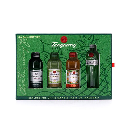 Tanqueray Explore The Unmistakable Taste Of Tanqueray Set beinhaltet 4 Stück je 0,05l 0,20 Liter/ 43.3% vol Produktbild