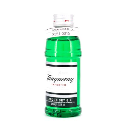 Tanqueray London Dry Gin Imported Miniatur (PET-Flasche) 0,050 Liter/ 43.1% vol