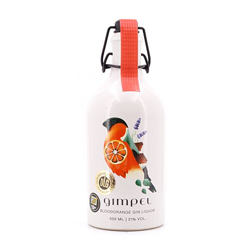 Taube BIO Gimpel Bloodorange Gin Liquor Steinzeugflasche mit Bügelverschluß 0,50 Liter/ 21.0% vol Produktbild