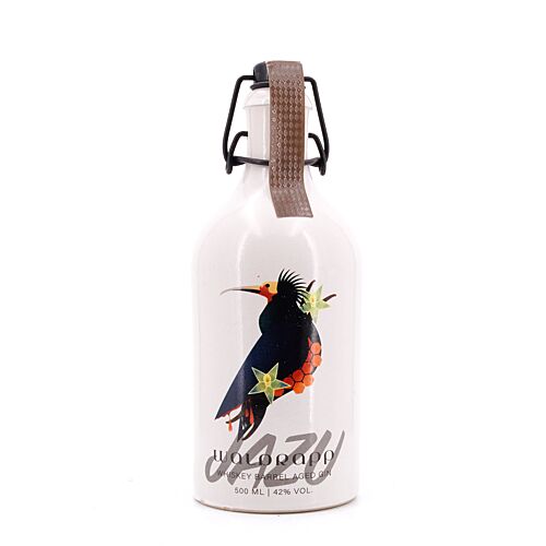 Taube BIO Gin Waldrap JAZU Whisky Barrel Aged Steinzeugflasche mit Bügelverschluß 0,50 Liter/ 42.0% vol Produktbild