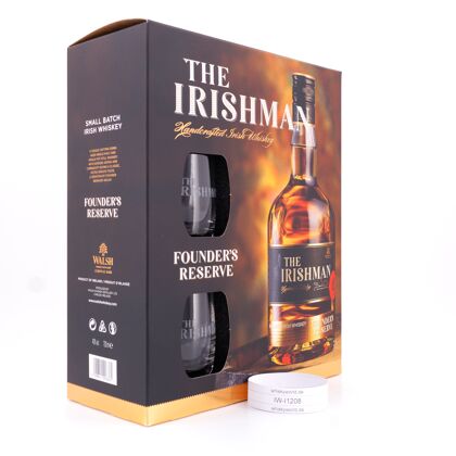 The Irishman Founders Reserve mit 2 Stück The Irishman-Glas 0,70 Liter/ 40.0% vol
