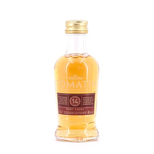 Tomatin 14 Jahre Port Cask Miniatur 0,050 Liter/ 46.0% vol Produktbild