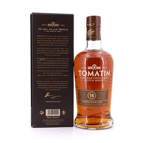 Tomatin 18 Jahre finish in Oloroso Sherry Butts  0,70 Liter/ 46.0% vol Produktbild