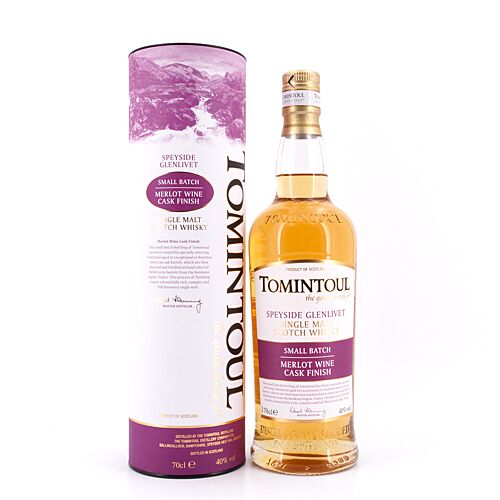 Tomintoul Merlot Cask Finish  0,70 Liter/ 40.0% vol Produktbild