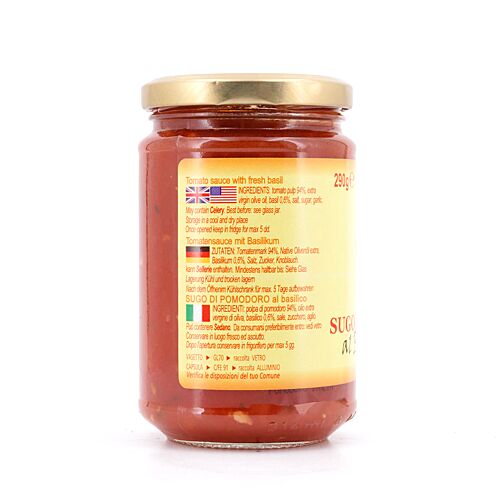 TOSCANA intavola Sugo Di Pomodoro al Basilico fresco Tomatensauce mit Basilikum 290 Gramm Produktbild