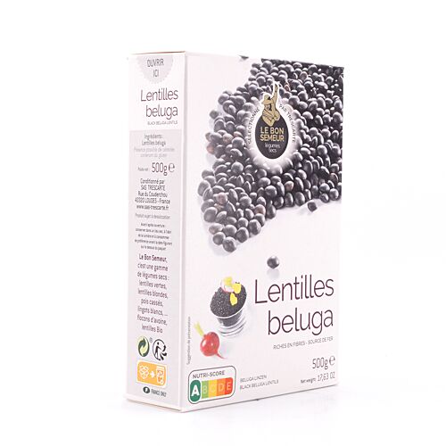 Trescarte Lentilles Beluga Beluga Linsen 500 Gramm Produktbild