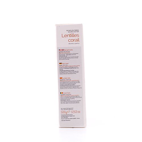 Trescarte Lentilles Corail Rote Linsen 500 Gramm Produktbild