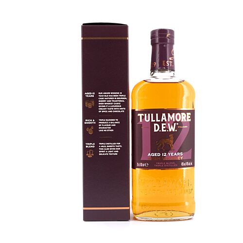 Tullamore Dew 12 Jahre  0,70 Liter/ 40.0% vol Produktbild
