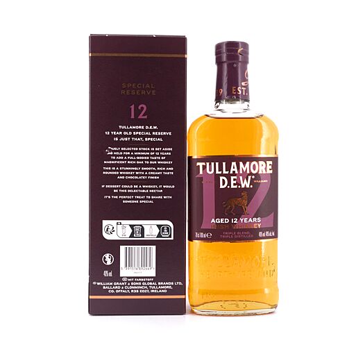 Tullamore Dew 12 Jahre  0,70 Liter/ 40.0% vol Produktbild