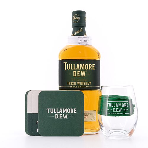 Tullamore Dew The Legendary mit Glas und Untersetzer 0,70 Liter/ 40.0% vol Produktbild