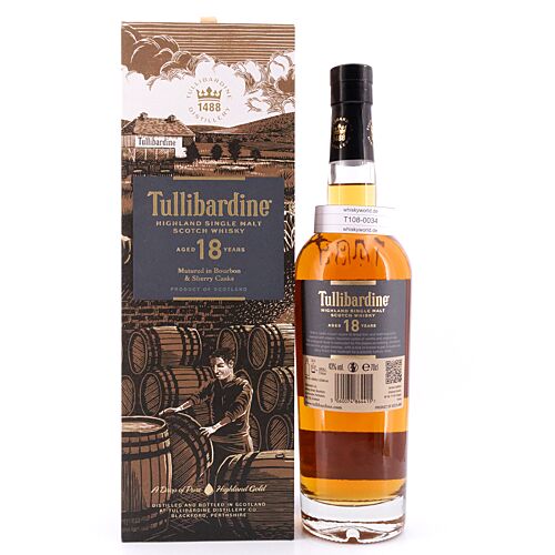 Tullibardine 18 Jahre  0,70 Liter/ 43.0% vol Produktbild