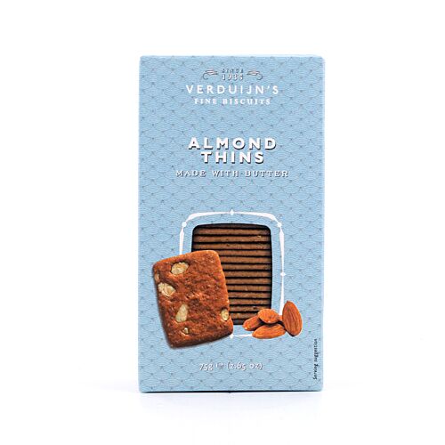 Verduijn's Almond Thins Buttergebäck mit Mandeln 75 Gramm Produktbild